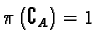 $\pi\left(\complement_A\right) = 1$