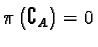 $\pi\left(\complement_A\right) = 0$